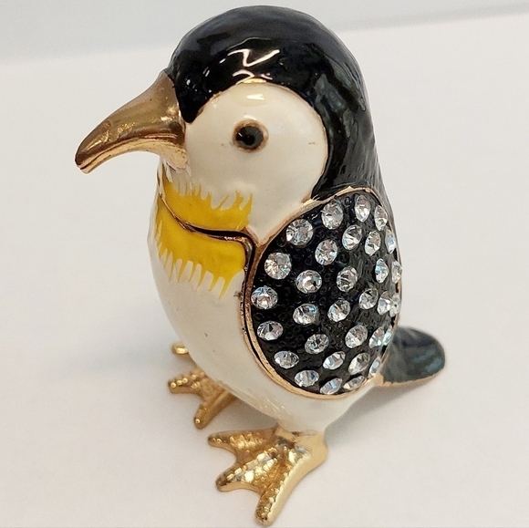 Waltz & F Enameled Trinket Box With Rhinestone Pre-owned - Picture 9 of 9